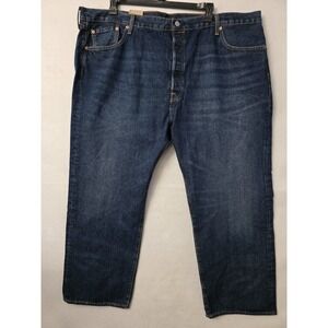 Levi's Men's Jeans 501 Original Fit Button Fly Blue Denim Big & Tall 48x30 NWT